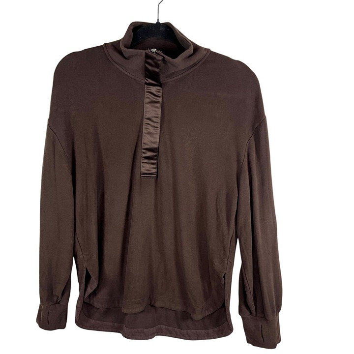 Varley Brown Roeder Half Zip Midlayer Sweat Top Women’s SMALL 138 Ath leisure