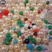 HUGE LOT NO-HOLE & 1 HOLE BALLS & PEARLS MIXED VTG JEWELRY REPAIR MAKING CRAFTS