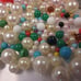 HUGE LOT NO-HOLE & 1 HOLE BALLS & PEARLS MIXED VTG JEWELRY REPAIR MAKING CRAFTS