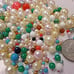 HUGE LOT NO-HOLE & 1 HOLE BALLS & PEARLS MIXED VTG JEWELRY REPAIR MAKING CRAFTS