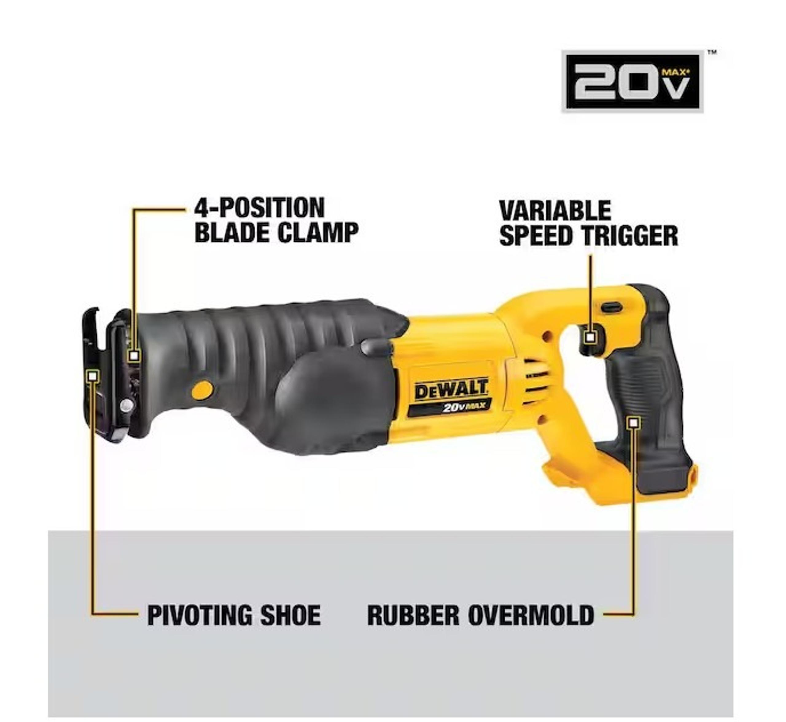 New Without Box Dewalt DCS381 20V Cordless Battery Reciprocating Saw Max 20 volt