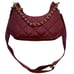 NWT Inc Quilted Crossbody Shoulder Bag Handbag Hobo Dark Cherry