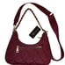 NWT Inc Quilted Crossbody Shoulder Bag Handbag Hobo Dark Cherry