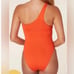 NEW Andie Swim Nantucket One Piece Swimsuit One Shoulder Sire Orange Size XS NWT