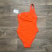 NEW Andie Swim Nantucket One Piece Swimsuit One Shoulder Sire Orange Size XS NWT