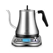 MOOSOO Electric Gooseneck Kettle with Temperature Control&6 Presets,Pour Over Co
