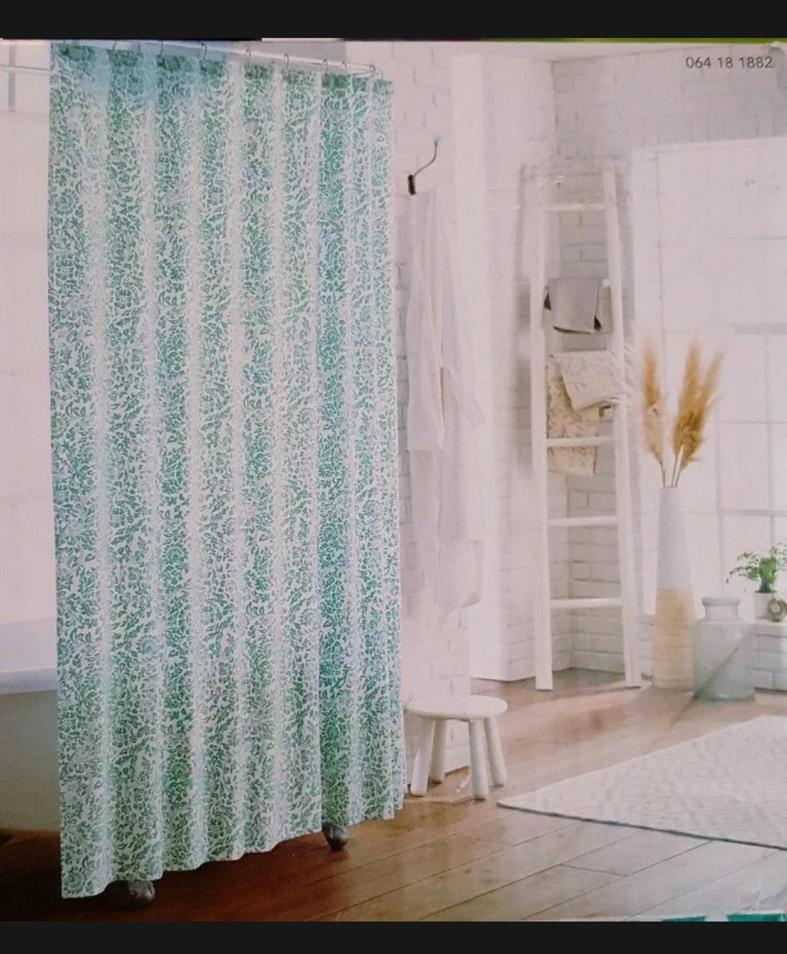 Threshold Shower Curtain Green Botanical