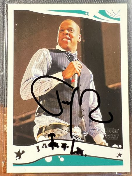 2005 Topps #255 Jay-Z rookie card autographed
