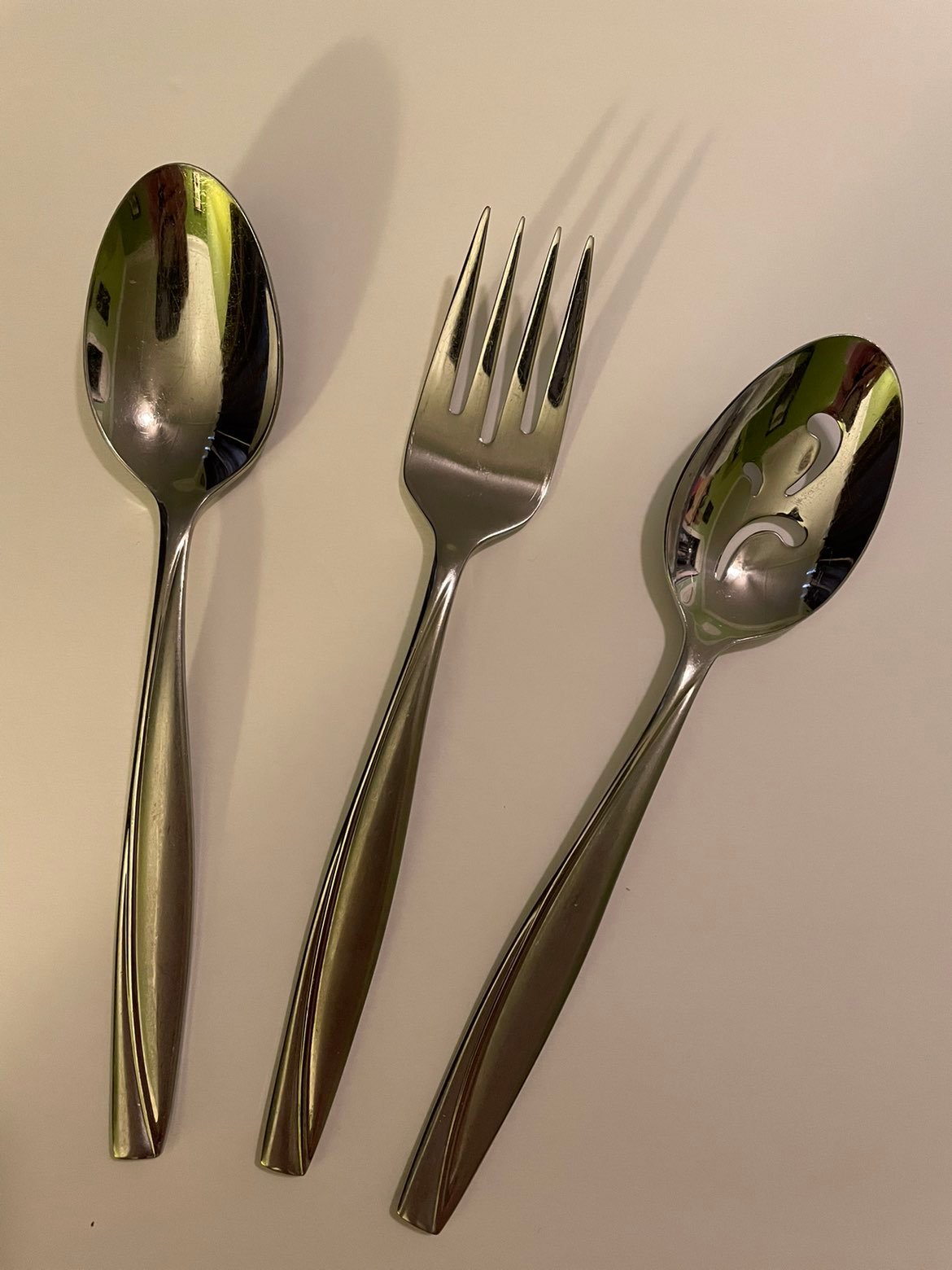 Vintage Camlynn Oneida 3pc Stainless Steel Frosted Serving Set