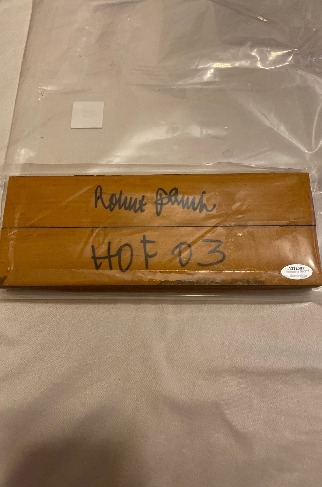 Robert Parish signed floorboard!