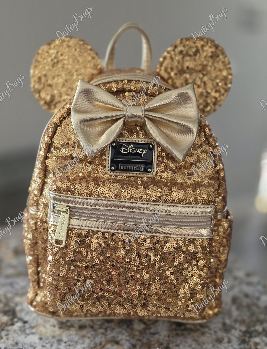NWT Gold sequin Loungefly backpack