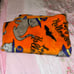 Boos hisses & Halloween orange witch witchy cats throw blanket