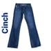 Cinch Reed Blue Cotton Denim Cinch Up Jean Pants For Men Size 35 x 38