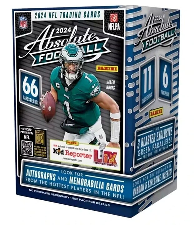 2024 Panini Absolute Football Card Blaster Box (66 Cards)