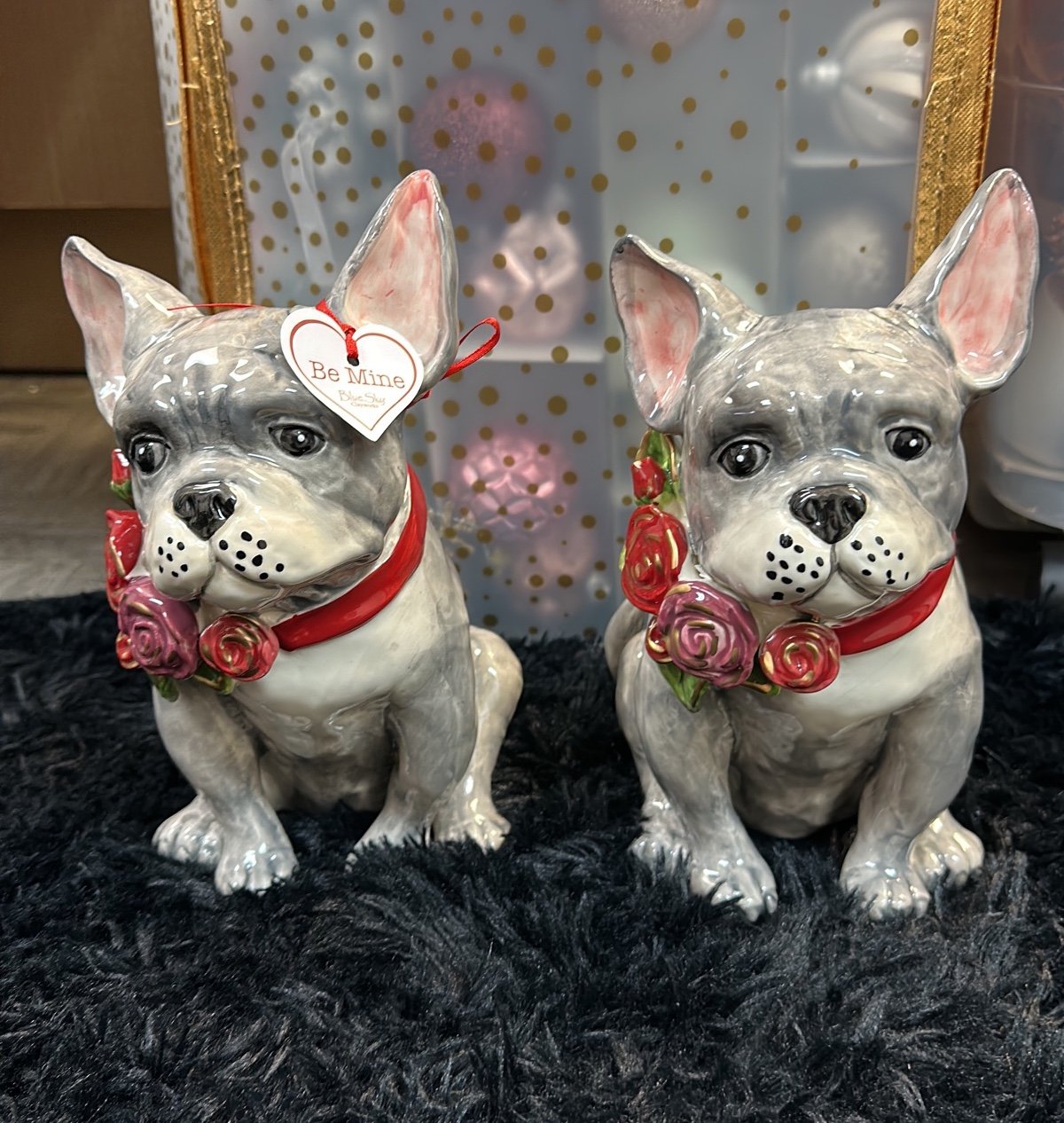 BLUE SKY CLAYWORKS Romantic valentine frenchie dog set