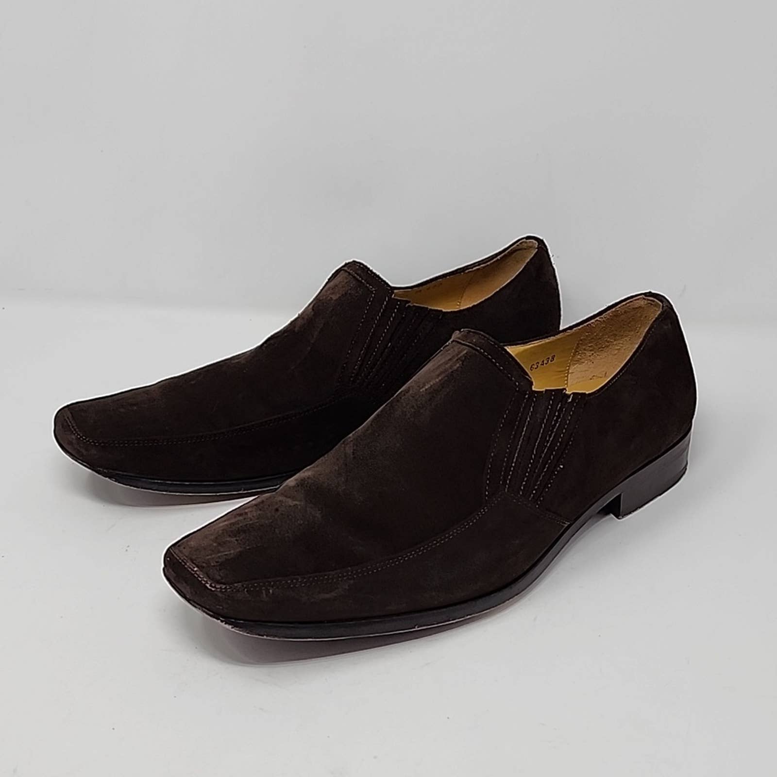 Mezlan Hackman Suede Brown Leather Loafers Men's Size 9.5