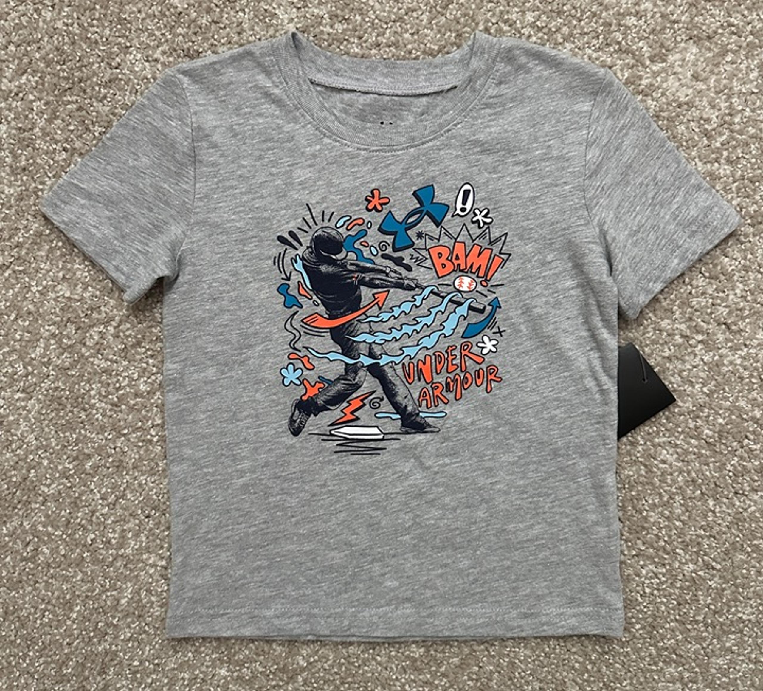 Underarmour Toddler Boys Baseball Athletic T-Shirt sz 3T NWT