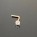 14kt. Gold L Bend Nose Piercing Prong Se