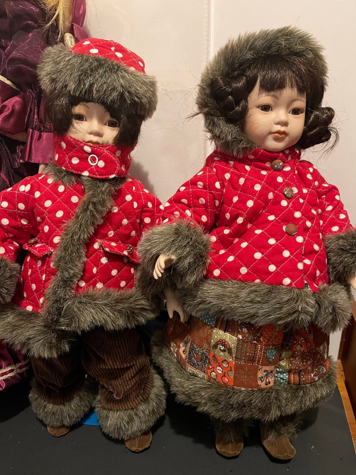 Marian Yu Design MYD Bisque Dolls Brother & Sister Eskimo Beautiful