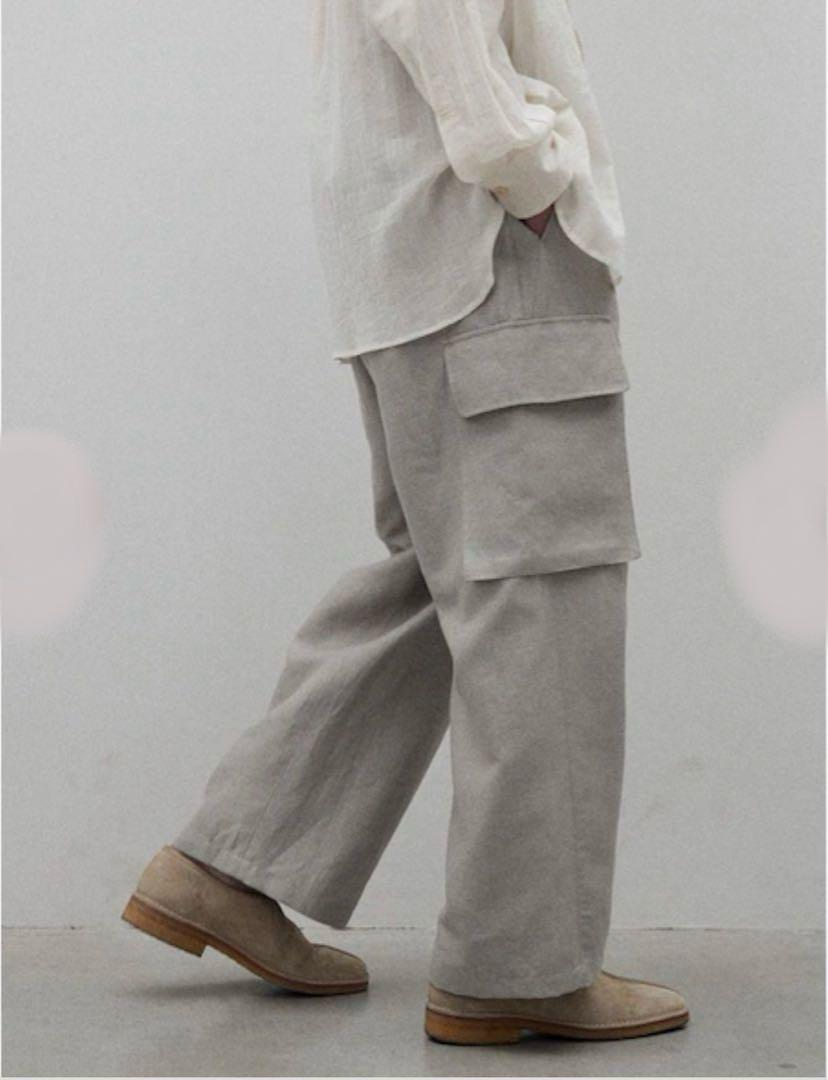 【2025最新】SNSで話題・人気の商品のおすすめアイテム Excellent condition Size - CARGO BACKSATIN LINEN WOOL LIDNM パンツ