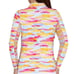 IBKUL Long Sleeve Zip Mock Neck Jessie Size Large Watermelon Multi Icefil UPF 50