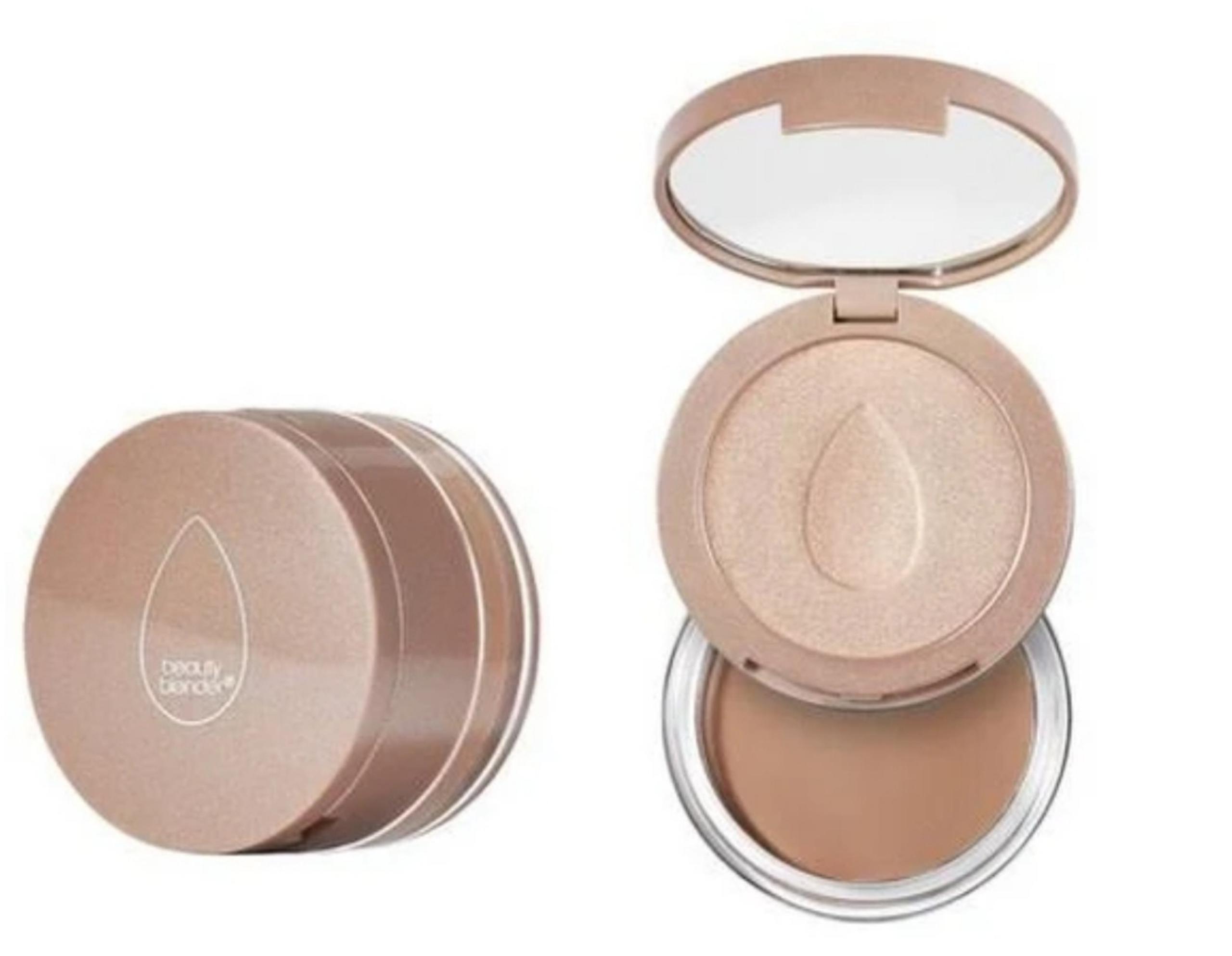 BOUNCE Magic Fit Creamy Bronzer & Highlighter Duo in Pearl/Buff - beautyblender