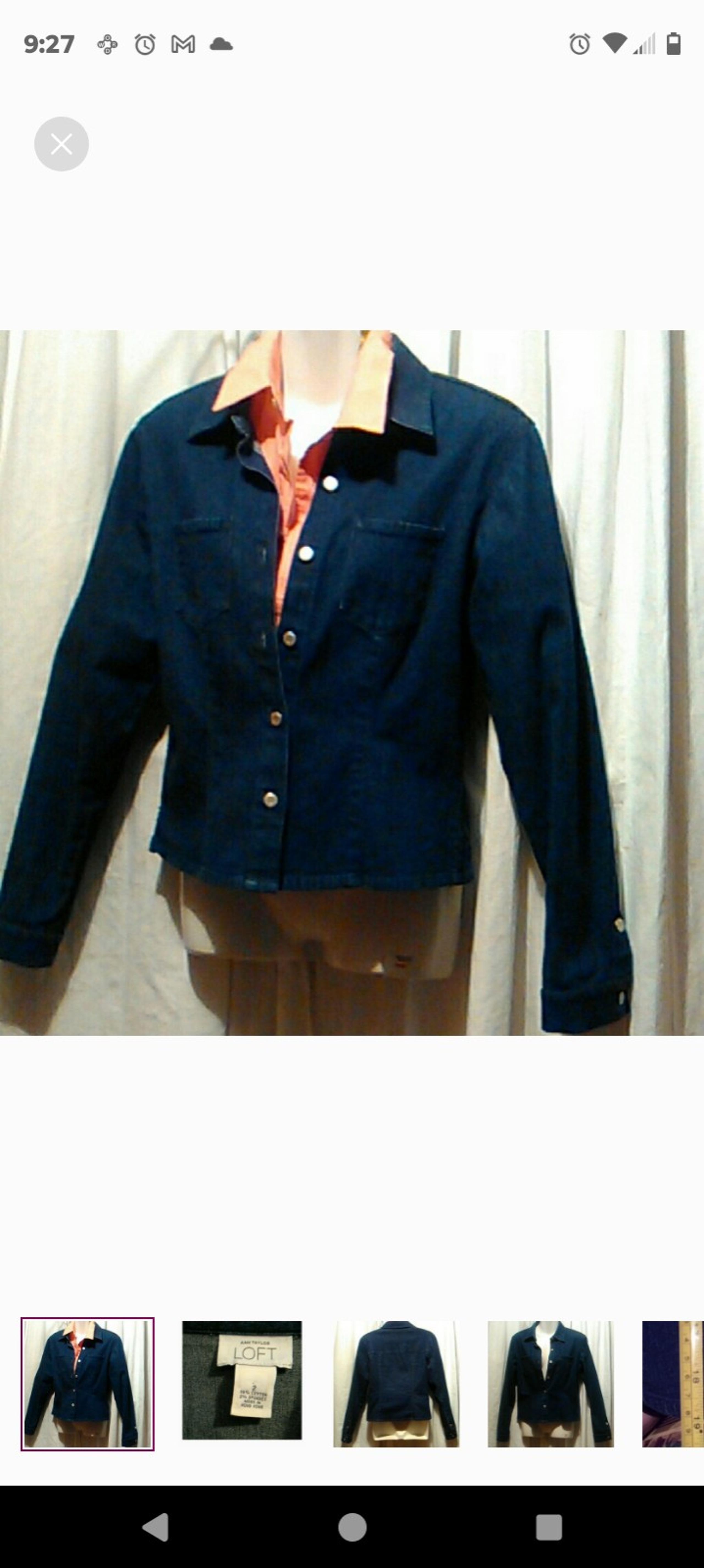 Ann Taylor loft Denim light weight jacket #pockets