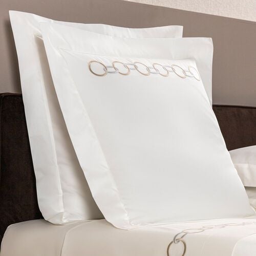 Frette Links Embroidered Euro Sham