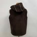 Lauren Ralph Lauren Women's Jacket Vest Hooded Small Brown Sleeveless Faux Suede