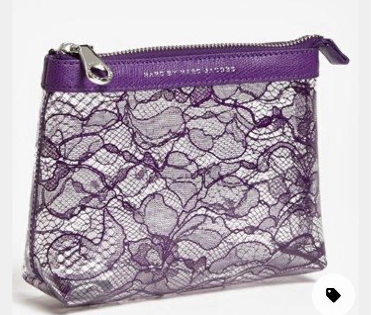 Marc by Marc Jacobs Lace Landscape purple cosmetic bag
