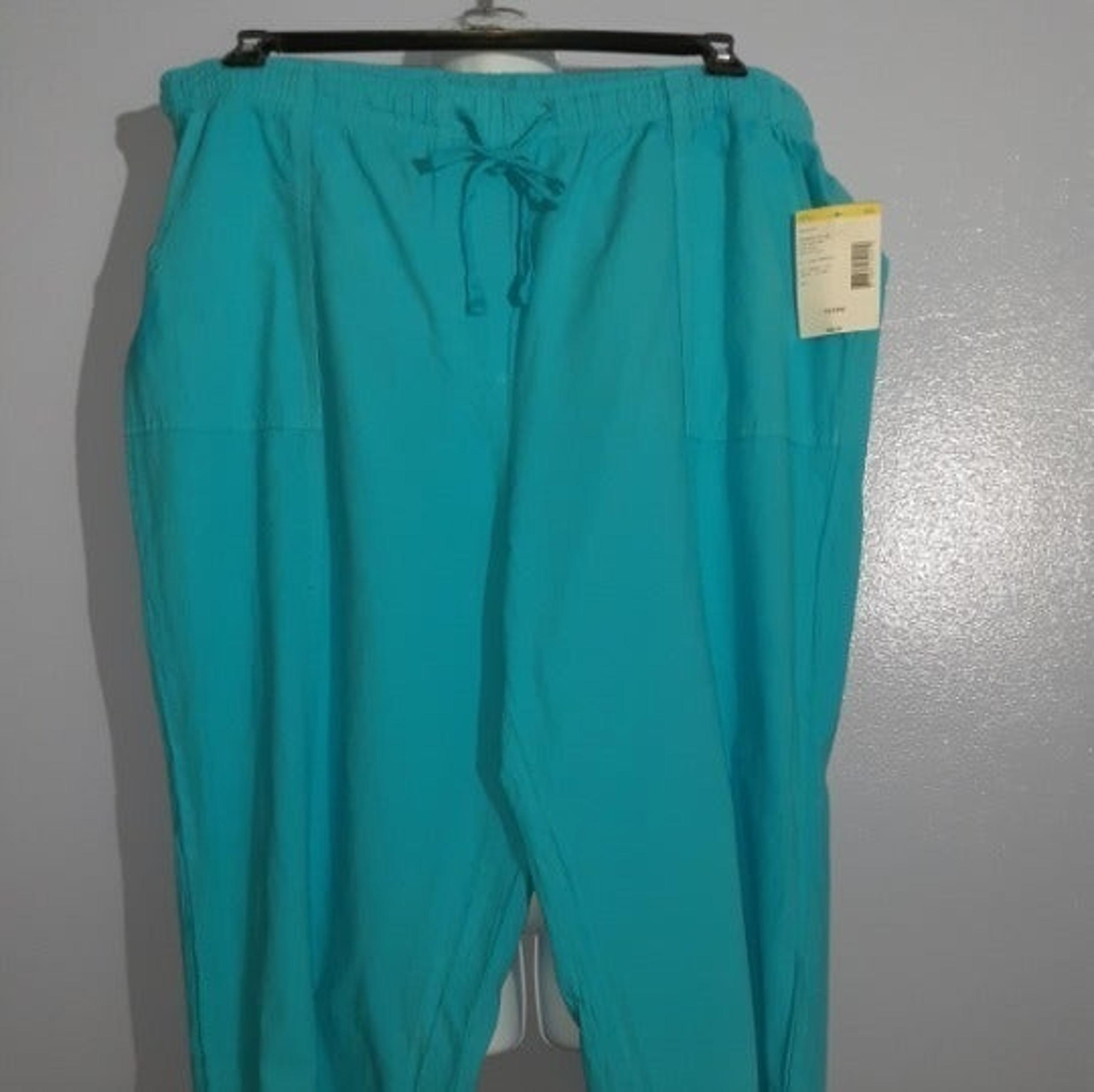 New Laura Scott Women Blue Crop Pants