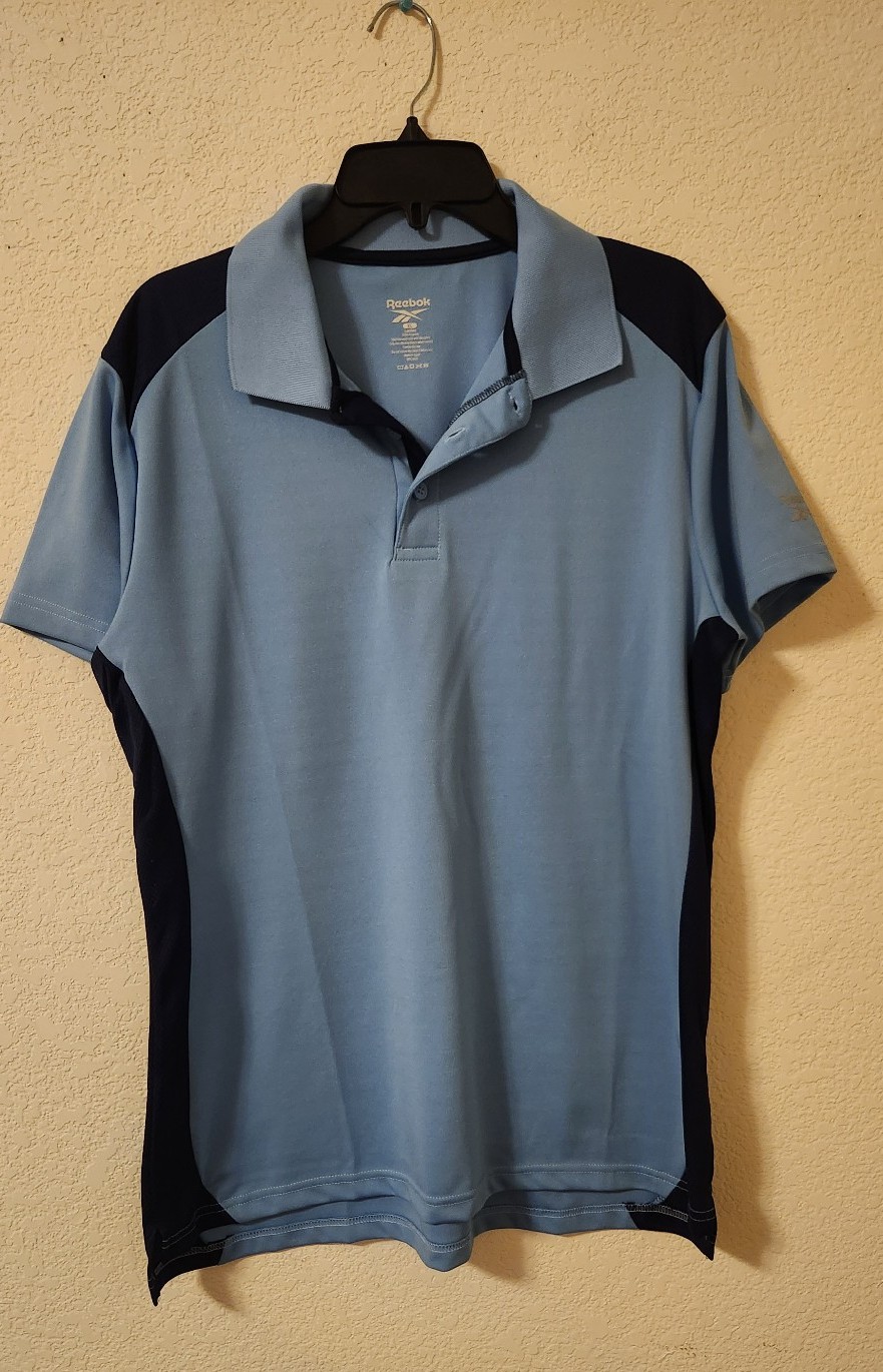 Reebok Light Blue Polo Shirt Size XL for Ladies