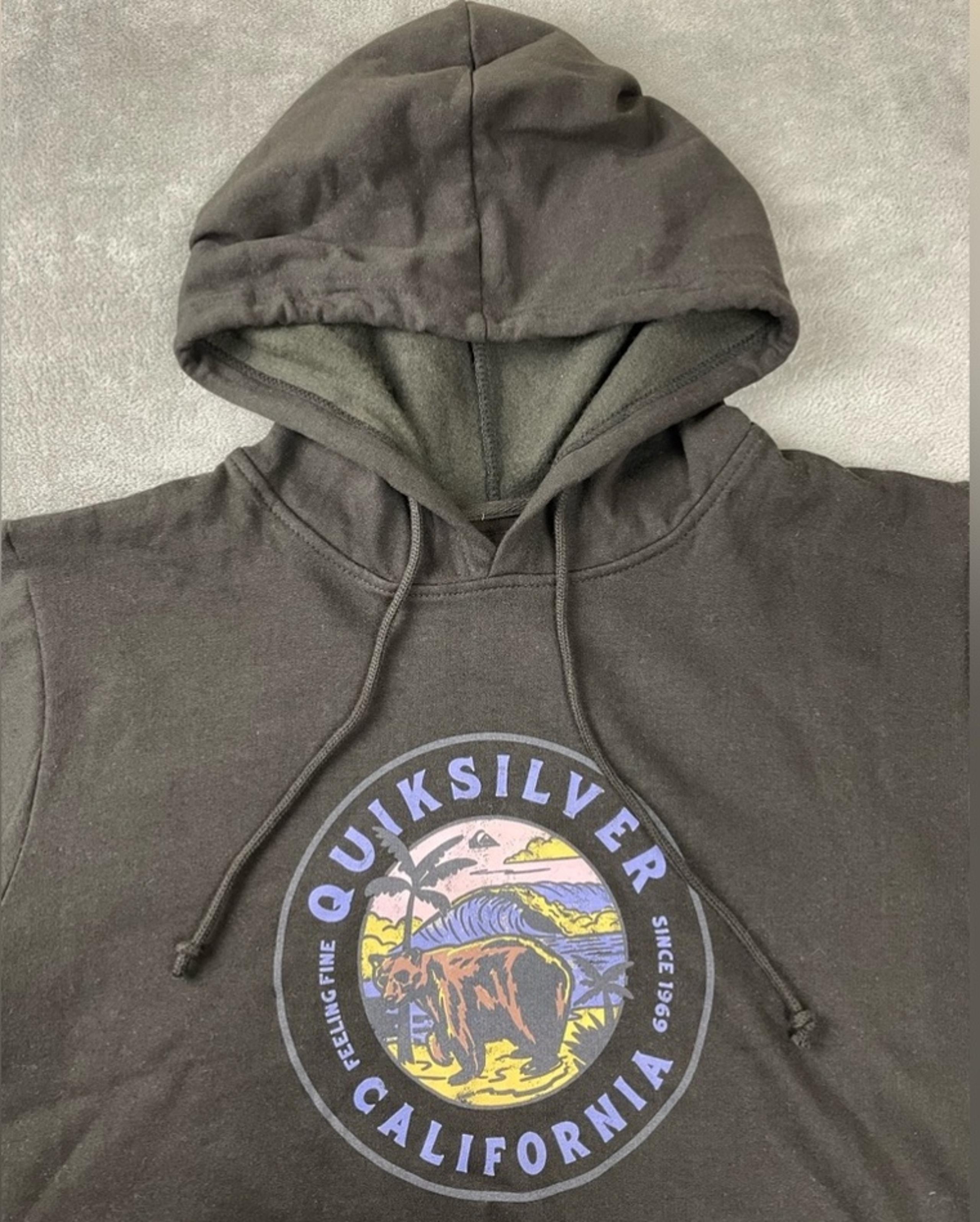 Quiksilver Hoody Black New With Tags Stand Alone California Bear Men’s M hoodie