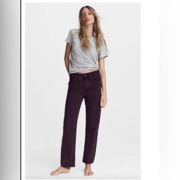 Rag & Bone Maya High-Rise Slim Fit Ankle Jean in Native Plum