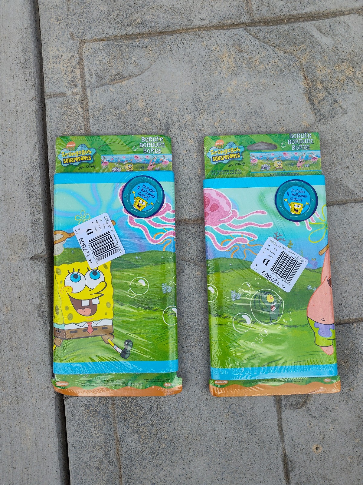 Vintage Y2K Sponge Bob Square Pants Border Wall Paper And Valance Set 2003