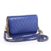 Greg Michaels Jasmin Royal Blue Embossed Signature Handbag Purse Shoulder Bag