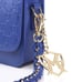 Greg Michaels Jasmin Royal Blue Embossed Signature Handbag Purse Shoulder Bag