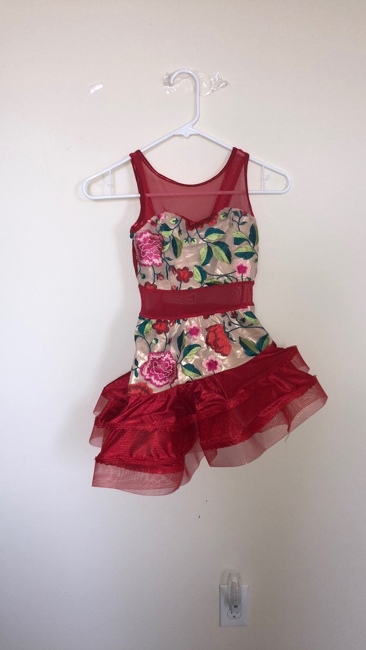 salsa floral costume