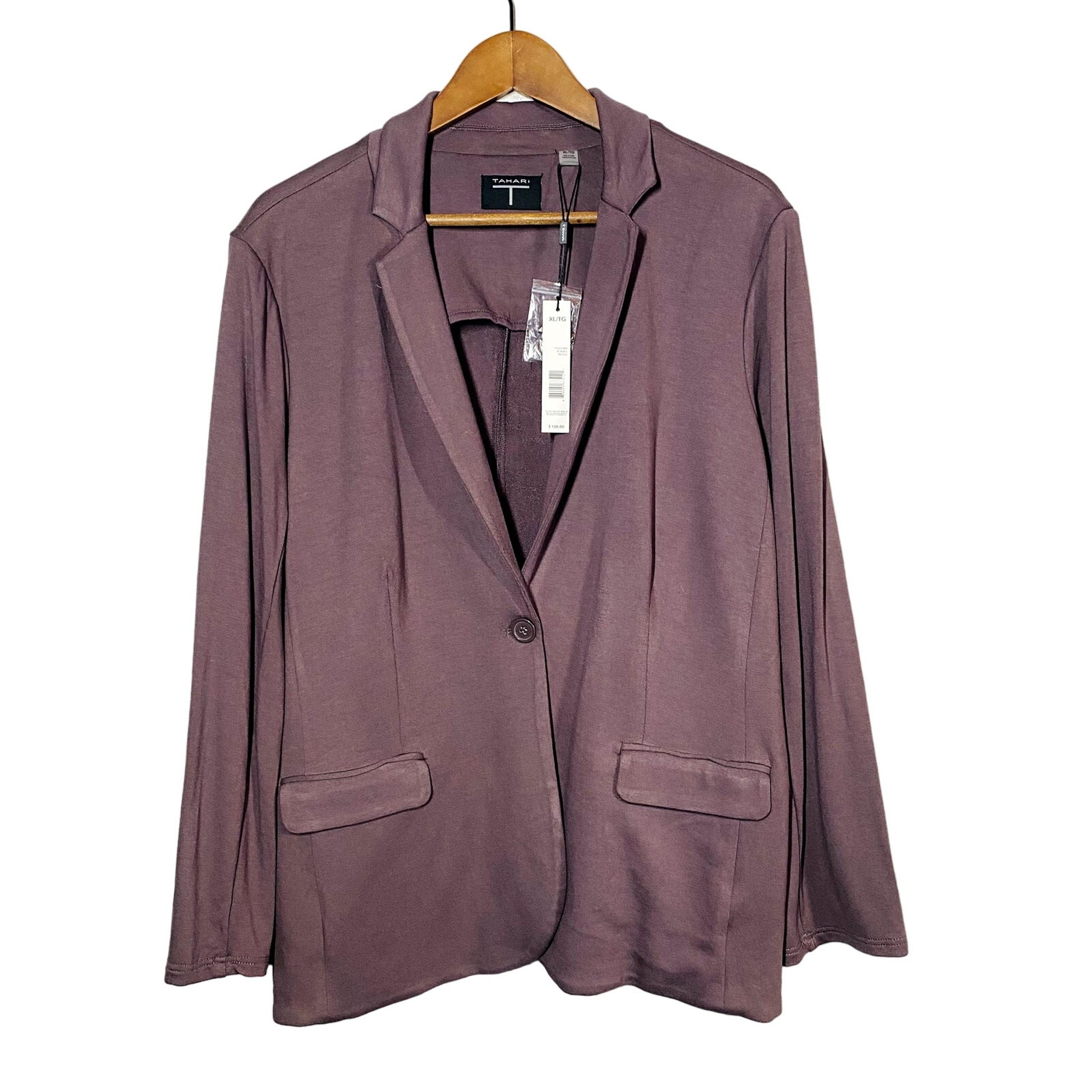 NEW! Tahari Single Button Jersey Knit Blazer Career Casual Comfy - XL