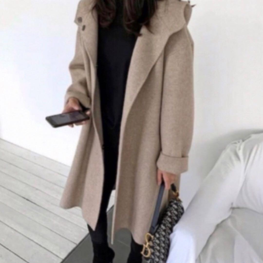 【New with Tags】 Herringbone Hoodie Coat