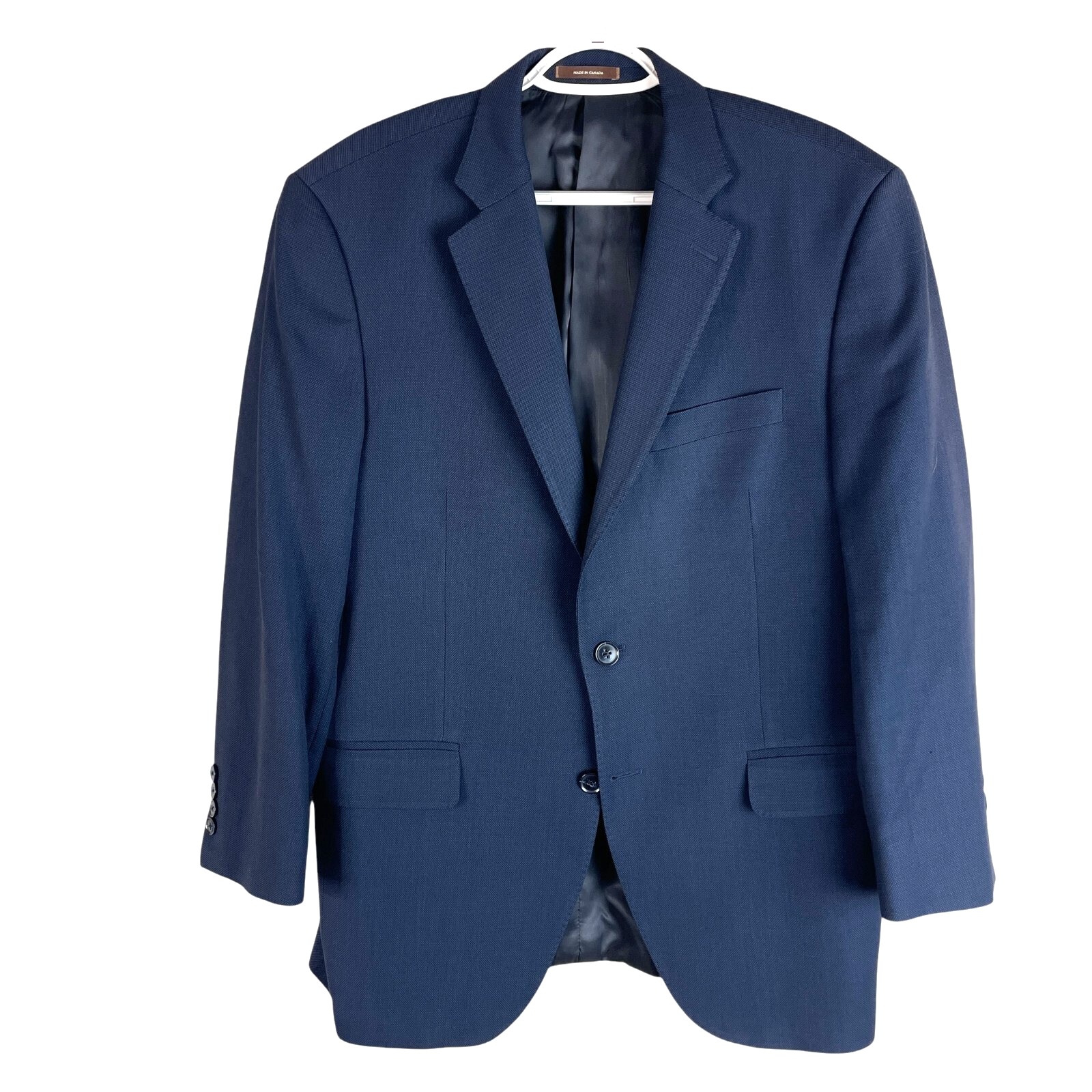 Peter Millar Mens 40R Wool Blazer Jacket Sport Coat Blue 2 Button Double Vented