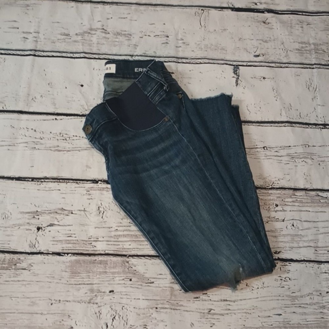DL1961 Pea in the Pod Distressed Blue Erin Maternity Ankle Jean 25