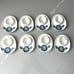 Figgjo Flint Norway Set 8 Egg Cups Mid Century Modern Scandinavian Design Floral