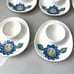 Figgjo Flint Norway Set 8 Egg Cups Mid Century Modern Scandinavian Design Floral
