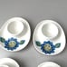 Figgjo Flint Norway Set 8 Egg Cups Mid Century Modern Scandinavian Design Floral