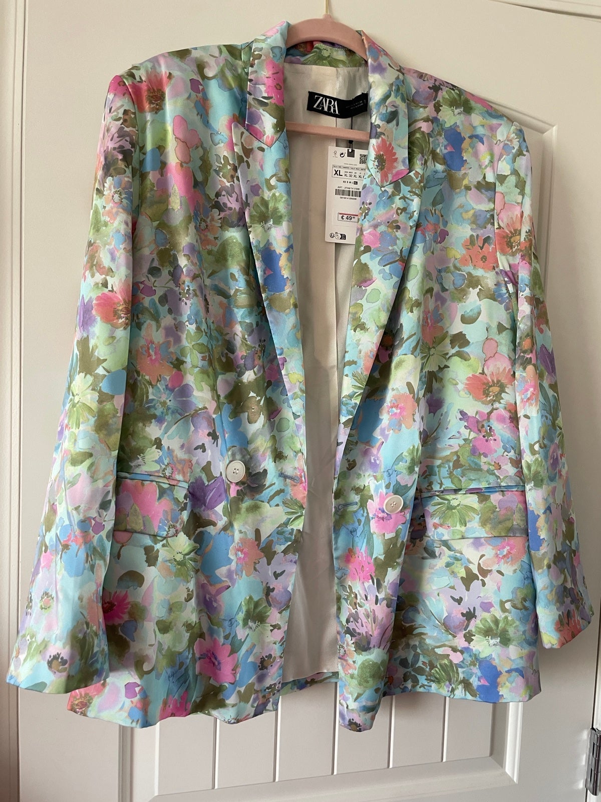 Zara floral blazer