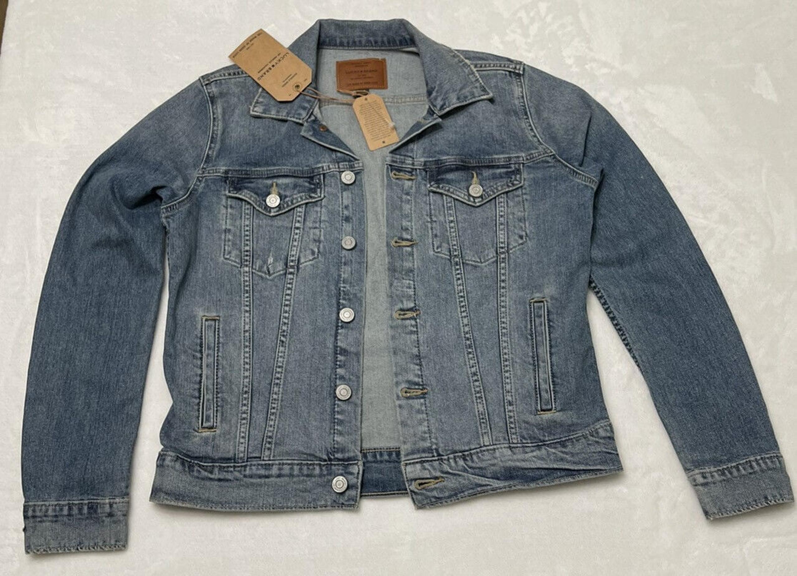 Lucky Brand Denim Jacket The Tomboy Trucker Button Blue Women Small