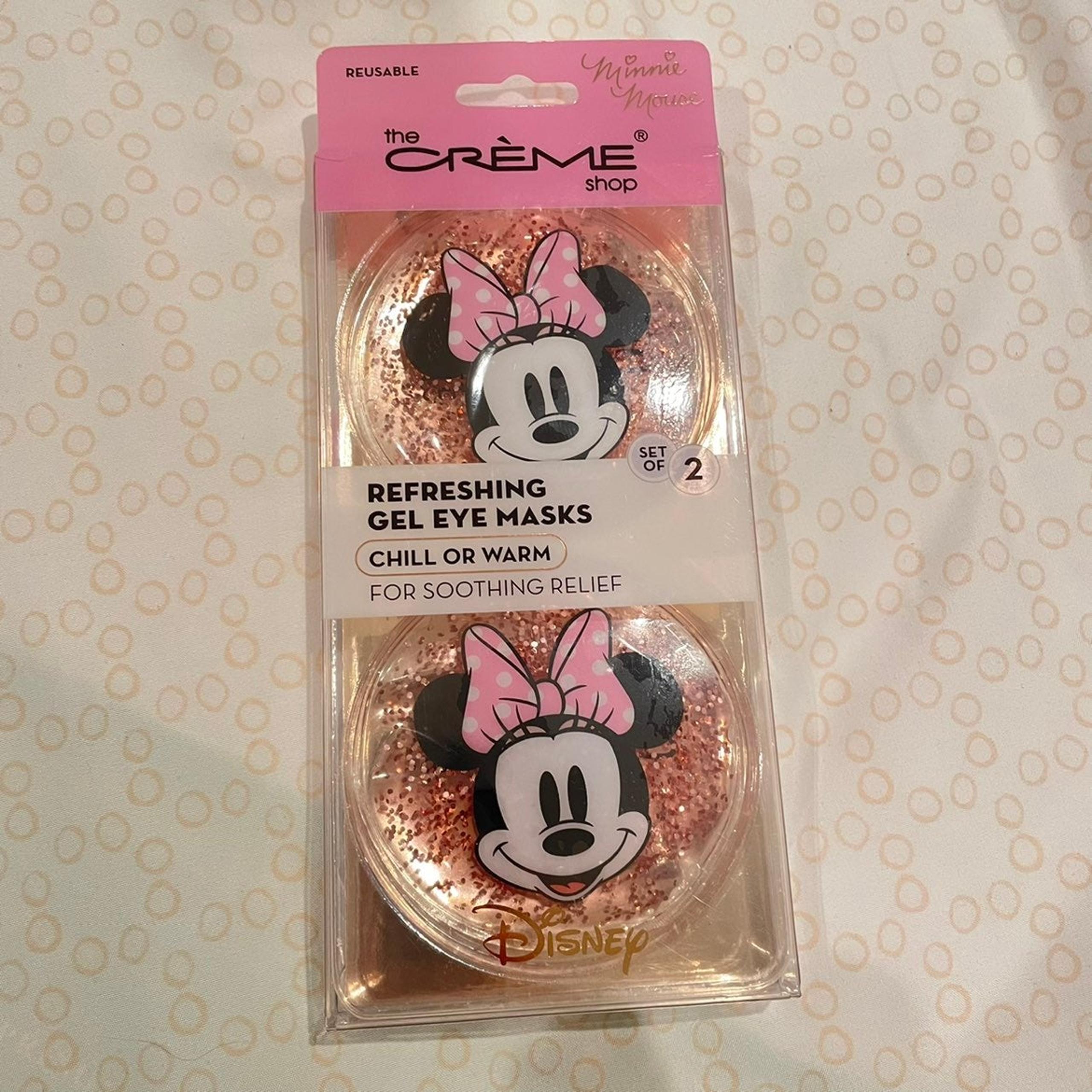 The Creme Shop Minnie Mouse Refreshing Reusable Gel Eye Masks Chill or Warm NIB