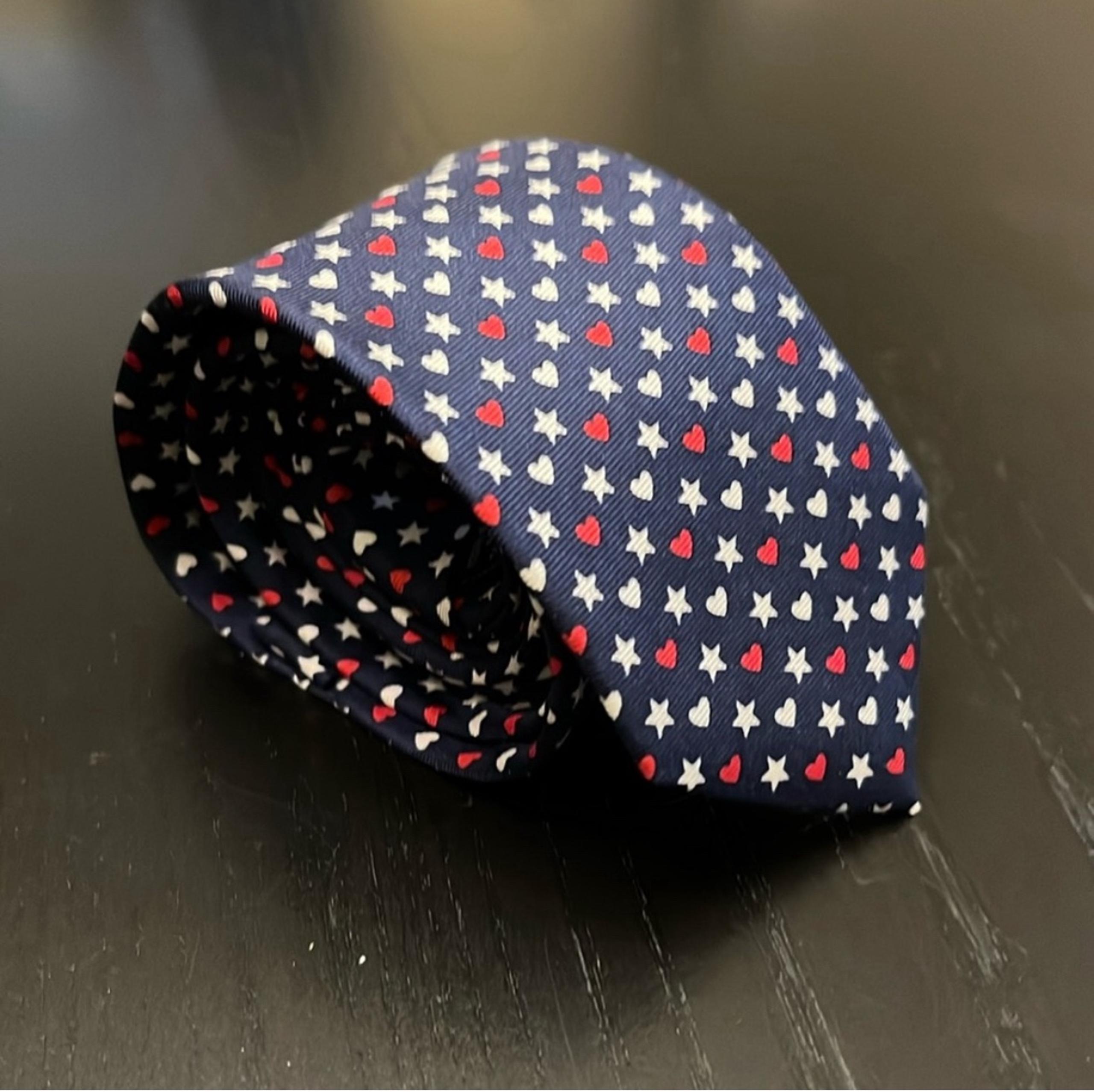 NWT J Crew Stars and Hearts Silk Tie