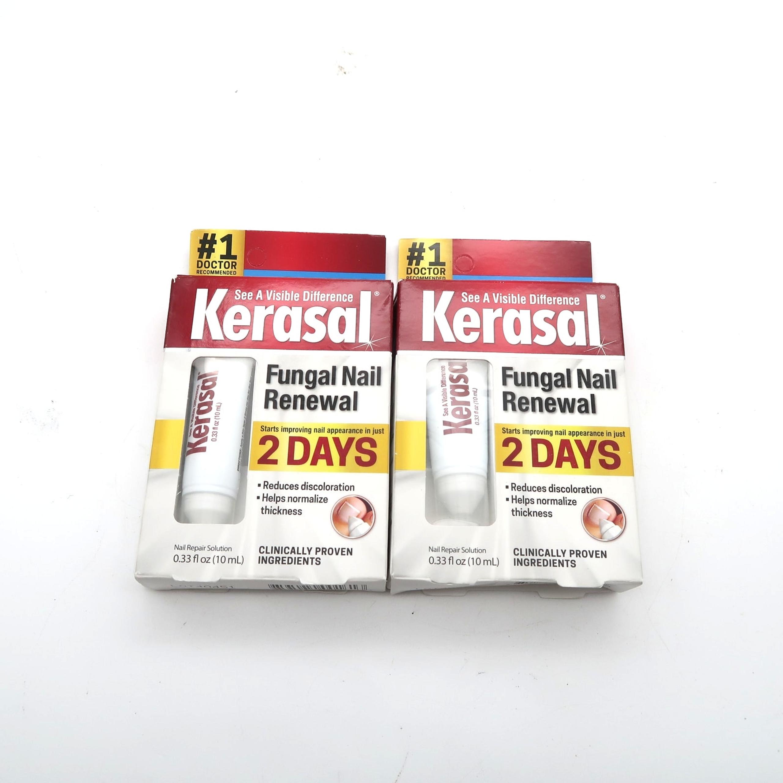 2 PACK Kerasal Nail Fungal Nail Renewal Treatment 10ml 2 Day Formula
